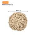 thumbnail image 2 of 10 Pcs Wicker Rattan Balls 3.2 Inch Rattan Balls Vase Fillers for Wedding Party Home Decoration Original Color, 2 of 5
