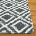thumbnail image 3 of SAFAVIEH Rainbow Taegan Geometric Shag Area Rug, Charcoal/White, 8' x 10', 3 of 7
