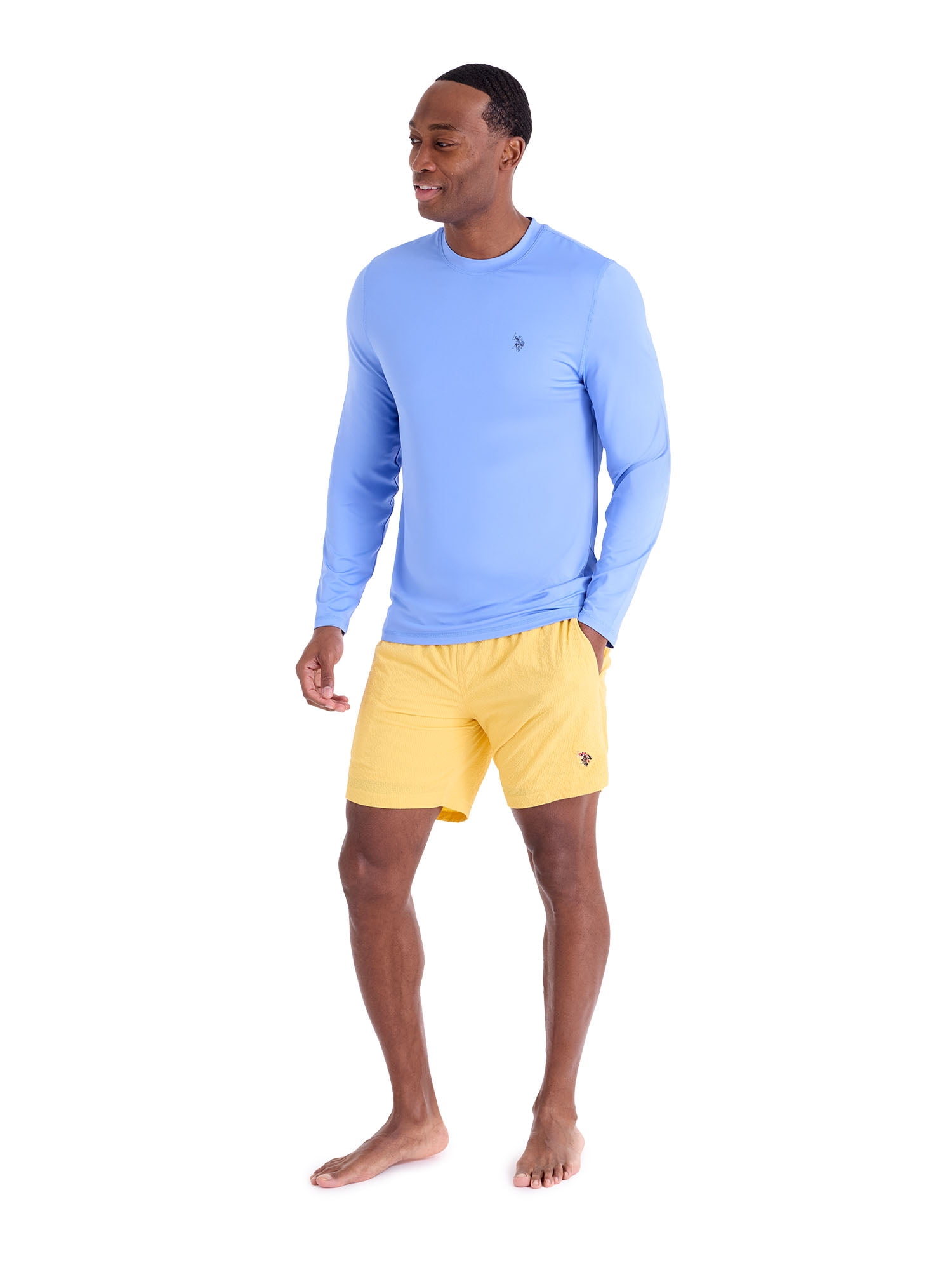 U.S. Polo Assn. Men's Blue Netural LS Sun Shirt , S