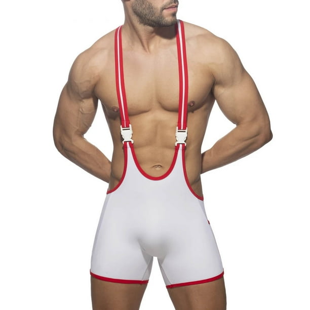WILLBEST Pantalones Cortos para Hombre, Ropa Interior Sexy para Hombre, Pantalones Cortos Ajustados, Monos, Pantalones con Tirantes, Traje de Juego, Atuendo Sexual