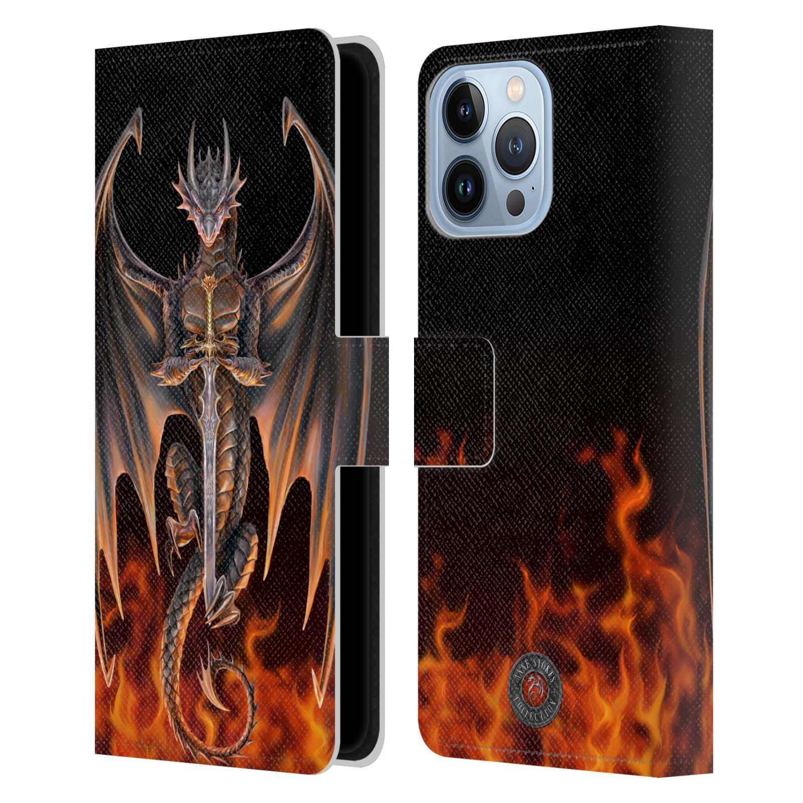Head Case Designs Officially Licensed Anne Stokes Dragons 3 Warrior Leather Book Wallet Case Cover Compatible with Apple iPhone 13 Pro Max - image 1 of 6