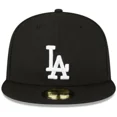 thumbnail image 2 of NEW Los Angeles-Dodger Sidepatch Black Fitted baseball Hat, 2 of 4