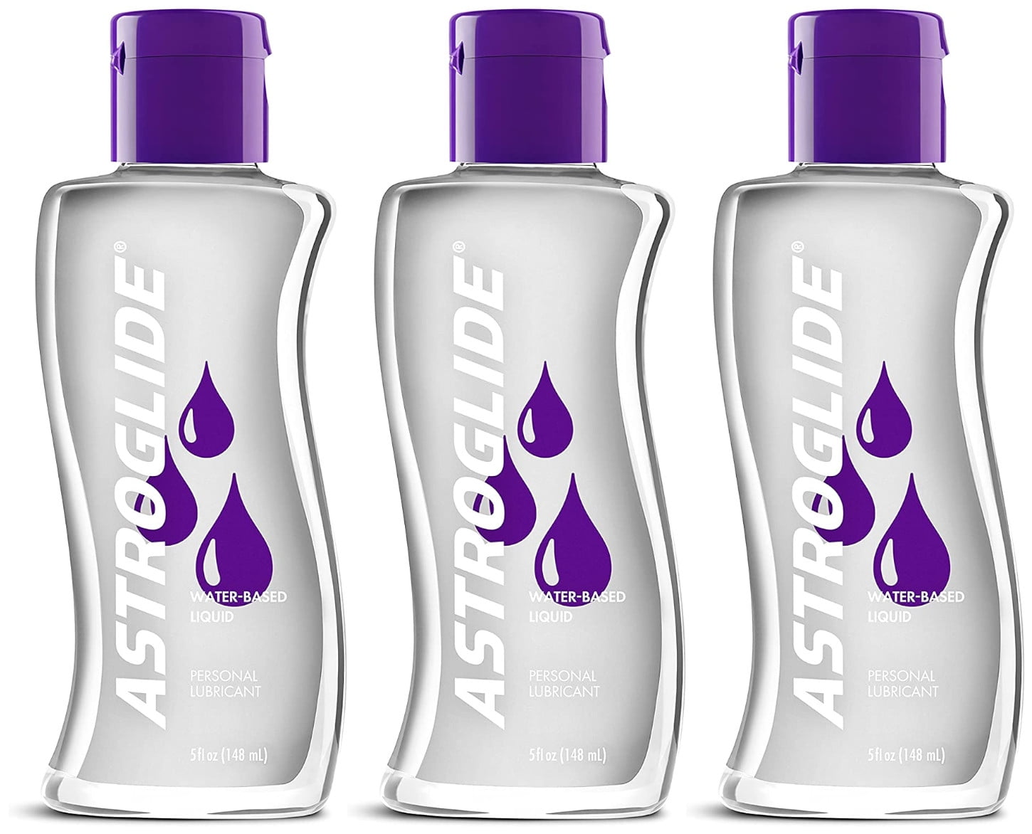3 Pack Astroglide Personal Lubricant & Vaginal Moisturizer, 5 oz Each