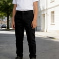 thumbnail image 2 of oqasdz Boys Pants with Elastic Waistband Solid Color Athletic Trousers for Everyday and School Loose Soft Casual Dailywear, 2 of 4