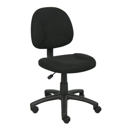 Boss Black Upholstered Deluxe Posture Task Chair, Multiple