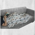 thumbnail image 6 of Leopard Soft Flannel Fleece Throw Blanket, Irregular Cat Drawings with Strokes and Spots Triangular Motifs and Paws Doodle, Cozy Plush for Indoor and Outdoor Use, 70" x 90", Multicolor, by Ambesonne, 6 of 6