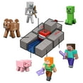 thumbnail image 5 of Minecraft Pig Action Figure & Accessory Set, 3.25-inch Scale Collectible Toy with Building Piece, 5 of 6