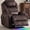 66006-velvet brown-1, variant on Dual Motor Power Swivel Rocker Recliner Chair with Heat and Massage,Electric Glider Rocking Chairs for Nursery,Theater Seating with LED Lights, USB A/USB C Ports for Living Room