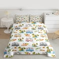 thumbnail image 2 of jejeloiu Happy Camping Car Queen Comforter Set,Hawaii Holiday Bedding Sets,Ocean Surfing Bedding Comforter Set For Boys Girls,Breathable Home Decor Reversible,3pcs, 2 of 8