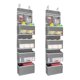 thumbnail image 1 of Innovador organizador para colgar sobre la puerta, tela no tejida transpirable, para guardar cosméticos, juguetes y artículos diversos, ventanas de PVC transparente y placas de soporte, paquete de 2, 1 of 5