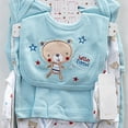 thumbnail image 2 of Ketyyh-chn99 0-3 Months Baby Girl Clothes Newborn Clothes For Girls 2 Jumpsuits+2 Tops+2 Pants+Bib+Hat+Foot Covers 8PCS Size for 0-3 Months,Light Blue, 2 of 3