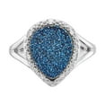 thumbnail image 4 of Primal Silver Sterling Silver Polished Blue Druzy Quartz and Diamond Ring, 4 of 4