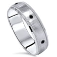 thumbnail image 2 of Pompeii Black Diamond Mens Wedding Ring 10k White Gold (Black,SI1-SI2), 2 of 3