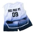 thumbnail image 2 of TrendOFT Summer Outfits Set For Boys Children Sports Suit Short Sleeve Suit Basketball Suit Sleeveless Kids Shorts Sets Sky Blue, 2 of 7