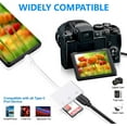 thumbnail image 3 of USB C SD Card Reader for iPhone 15 iPad Mac 3 in 1 USB-C Memory Trail Camera Card Adapter with Dual Slots & USB Port for Mac MacBook Pro/Air/Mini Android Laptop More USBC Typec Devices, 3 of 9