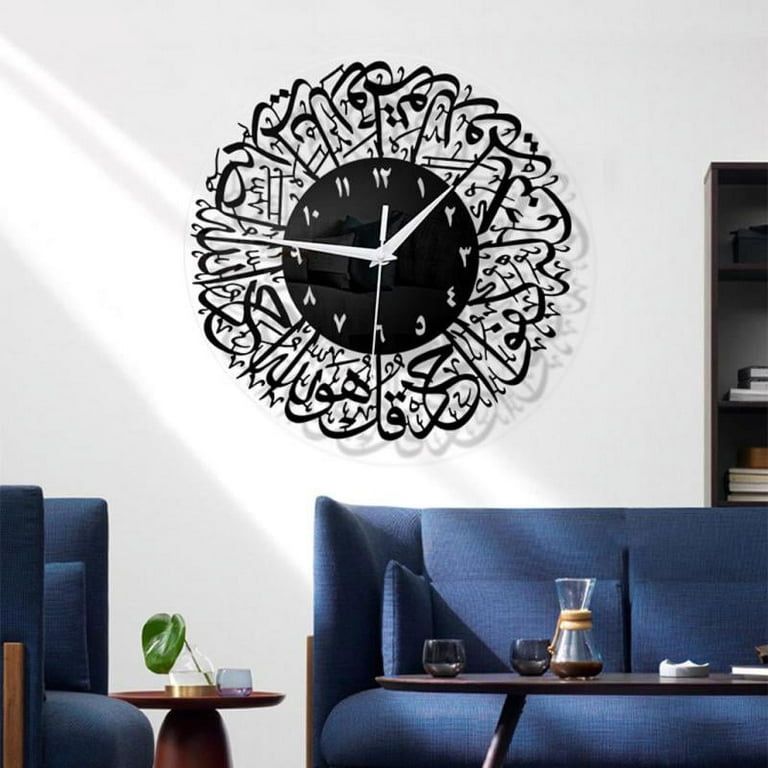 Acrylic Wall Clock Creative Calligraphy Silent Pendulum Clocks for