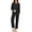 Black, variant on Ekouaer Waffle Knit Pajamas for Women Set Long Sleeve Pants Pj Henley Tops Lounge Sets Comfy Sleepwear with Pockets