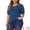 Dark Blue, variant on DARING DIVA Women's Plus Tops V Neck Puff Sleeve Blouse Shirt 3X Pink