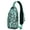 Greenish-blue-15, variant on Funny Pig Cartoon Print Sling Backpack Lightweight Crossbody Daypack with Cute Farm Animal Watercolor Pattern Abstract Floral Artistic Design Aesthetic Anti-theft Travel Bag for Outdoor Gym Daily Comm