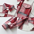 thumbnail image 3 of FYMNSI Kids Boys Flannel Plaid Casual Shirts Button Down Shirt Toddler Flannel Shirt Family Matching Tops 6-7 Years Red, 3 of 6