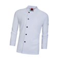 thumbnail image 4 of Bunblic Chef Coat Breathable Long Sleeve for Kitchen Work Uniform Food Service Hotel XL, 4 of 8