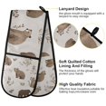 thumbnail image 2 of Yayeee Double Oven Mitt Kitchen Heat Resistant Baking 35" x7" Quilted Glove, Light Gray Bears, 2 of 6