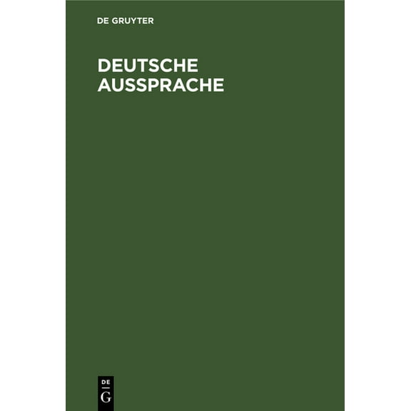 Deutsche Aussprache, (Hardcover)