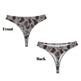 thumbnail image 3 of Balery Brown Moose with Pinecones Tangas de Algodón para Mujer con Estampado – Ropa Interior Sexy, Transpirable, G-string-Large, 3 of 6
