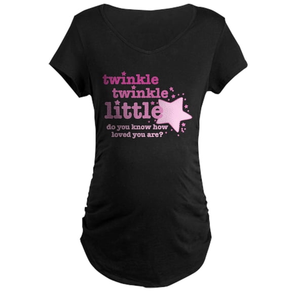CafePress - Twinkle Twinkle Pink Maternity Dark T Shirt - Maternity Dark T-Shirt