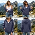 thumbnail image 5 of Womens Hiking Jacket Full Zip Hooded Water Resistant Long Sleeve Outdoor Windbreaker Rain Jacket, 5 of 9