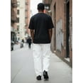 thumbnail image 7 of J. METHOD Men’s Cargo Pants Lightweight Comfy Jogger Fleece Elastic Waistband Workout Casual Active Sports Sweatpants NEMP17 White 1XL, 7 of 7