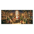 thumbnail image 3 of Large 7x16 Ft Merry Christmas Santa Holiday Party Photography Background Garage Door Banner, 3 of 5