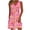 01 Watermelon Red, variant on Womens Summer Tank Dress, Loose Pleated V Neck Sleeveless Casual Bohemian Swing Beach Sundresses