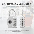 thumbnail image 3 of Combination Lock Desired Tools, 4 dígitos, paquete de 2 unidades, color plateado, 3 of 7