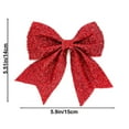 thumbnail image 3 of YOHAVEN Christmas Bow Hanging Tree Ornaments, Red Blue Silver Bowknot Decoration for Christmas Tree DIY Gift Wrapping Hair Accessories Holiday Party Festival Decorations, 3 of 6