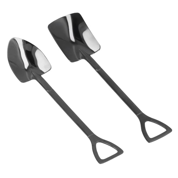 Cucharas 2 Uds Cucharas De Pala Acero Inoxidable Resistente Duradero Anticorrosión Brillante Diseño Ergonómico Cucharas De Postre Ampliamente Utilizadas