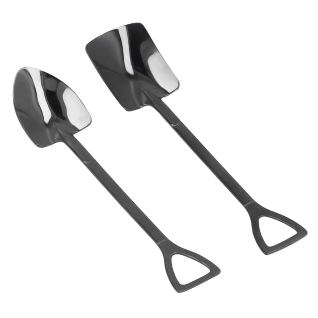 Cucharas 2 Uds Cucharas De Pala Acero Inoxidable Resistente Duradero Anticorrosión Brillante Diseño Ergonómico Cucharas De Postre Ampliamente Utilizadas