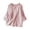 Pink, variant on Lixiuxyad Women's Summer Loose Embroidered Floral Linen V Neck 3/4 Sleeve Shirt Blouse Top Casual Summer,Blue L
