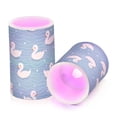 thumbnail image 2 of Duck Blue Wave Pattern Flameless LED Candle Set with Remote, Battery Operated Color Changing Pillar Candles, Set of 2, 2 of 7