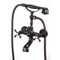 thumbnail image 2 of ANZZI Victoria Triple Handle Wall Mounted Roman Tub Faucet with Handheld Shower, 2 of 2