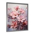 thumbnail image 2 of Designart "Pink and Grey Fuchsia Serenity Blooms II" Floral Framed Wall Art - Traditional Pink Fuschia Entryway Framed Wall Art Print, 2 of 6