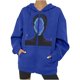 thumbnail image 2 of Puntoco Chaqueta con capucha punk suelta con cremallera y estampado de Halloween para mujer Puntoco Puntoco-1, 2 of 8