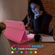 thumbnail image 5 of Funda con Teclado Bluetooth Retroiluminado con Soporte para S Pen, Rosa Oscuro, Galaxy Tab A9 Plus 11", 5 of 8