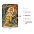 thumbnail image 2 of Ganesha - India - Hindu Lord Ganesh Remover of Obstacles - Vintage Religious Art - 8 x 12 inch Vintage Wood Art Sign, 2 of 4