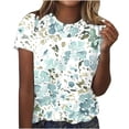 thumbnail image 1 of Tops Cortos para Mujeres Casual de Moda Impreso Cuello Redondo, Camiseta de Manga Corta para el Uso Diario, Fiesta Y Cómodo, 1 of 4