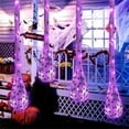 thumbnail image 5 of TETOU 3 Pcs Halloween Spider Egg Sacs,39 Inch Hanging Spider Egg Web with Led Lights Decor for Outdoor Tree Yard Garden Door Horror Halloween Party Decoration(Purple), 5 of 6