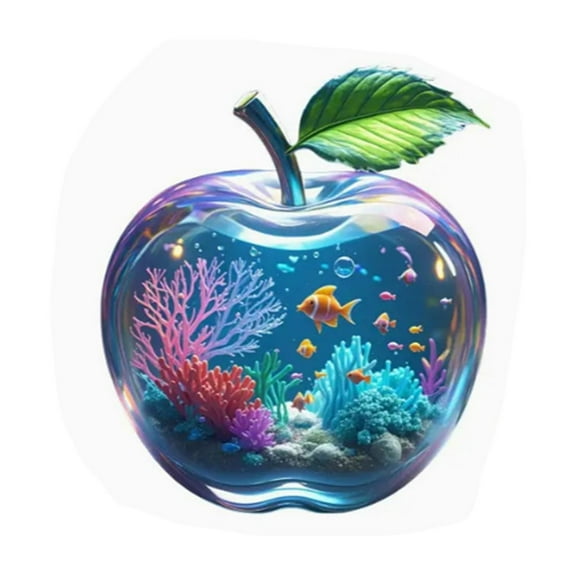 PEIBang Acrylic Desktop Decoration,Apple Desktop Sign Decoration,Acrylic Apple Art Figure for Home Office Display