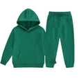 thumbnail image 2 of Otqutp Kids Plain Tracksuit Set Pullover Sweat Suits for Boys Girls 2-Piece Sweatshirt and Jogger Pants Comfy Athletic Sets, 2 of 8