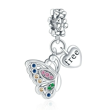 925 Sterling Silver Charm for Bracelets Free Butterfly Dangle Charms Women Bracelet Charm Gift