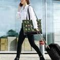 thumbnail image 5 of FORMRS Canvas Laptop Tote Bag for Women with 15.6" Computer Compartments Shoulder Handbag, Christmas Tree, 5 of 7